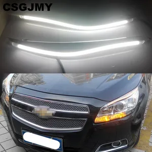 1 Pair turn Signal Relay Car-styling 12V LED DRL Daytime Running Lights with fog lamp hole For Chevrolet Captiva 2011 2012 2013