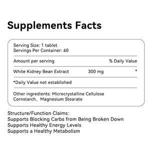 Comprimés d'extrait de haricot blanc Dismok - Complément alimentaire à base de plantes pour la gestion du poids, qualité alimentaire - Product Image 4