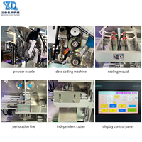 Máquina Empacadora de Sobres de Polvo con Sellado Vertical de 4 Lados, Automática, de Alta Velocidad, Grado Alimenticio, Fácil de Abrir