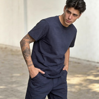 T-shirts d'été pour hommes 100% coton slub, t-shirts unis, vente en gros, fabricants de vêtements, t-shirts pour hommes personnalisés de haute qualité et premium