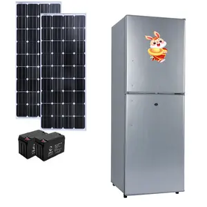 स्थिर गुणवत्ता वाले डबल डोर रेफ्रिजरेटर फ्रिज 198 लीटर सौर ऊर्जा द्वारा संचालित घर के लिए