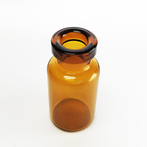 Botella de Vidrio Borosilicato Ámbar Estéril de Baja y Media Transparencia con Tapón de Goma Serigrafiado para Medicamentos - Product Image 2