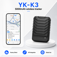 Localizador GPS Inalámbrico 2G Resistente al Agua con Batería de 5000mAh de Larga Duración, Imán Potente, Alerta de Batería Baja, Sensor de Luz y Funciones Múltiples
