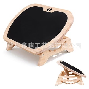 Wooden <b>Office</b> Footstool <b>Adjustable</b> Footrest Under <b>Desk</b> Ergonomic Multi Functional Trapezoid Shape Minimalist Design - Product Image 5