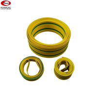 Tube thermorétractable jaune-vert pour câble de terre, rapport de rétraction 3:1, UL VW-1 PE, pièce de tube de marquage thermorétractable