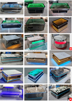 Table Basse Lumineuse à LED KTV en Marbre pour Maison, Bar, Hôtel, Salle de Sport, Centre Commercial, Boîte de Nuit, Salon ou Sous-sol