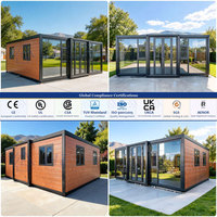 Maison préfabriquée extensible en conteneur solaire de 20 pieds ou 40 pieds, 1, 2, 3, 4 ou 5 chambres, cuisine de luxe, mini-maison