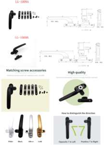 Side hung Hợp kim nhôm balconyswing cửa trượt cửa sổ phụ kiện cửa sổ cửa sổ khóa xử lý - Product Image 2