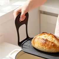 Tapis de cuisson en silicone multifonctionnel avec poignée, compatible micro-ondes et lave-vaisselle, pour pâtisserie, pizza, biscuits