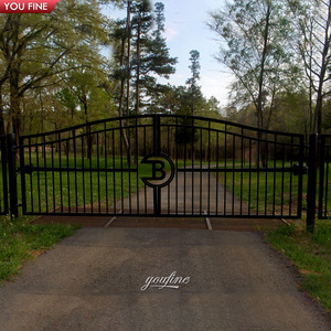 Luxuriöse Außen dekoration Schmiedeeisen Goor Metal Gate - Product Image 3