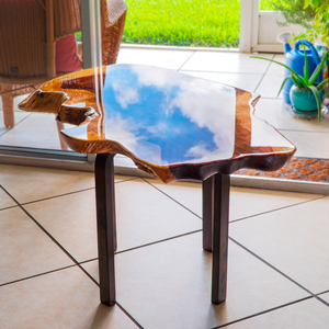 طاولة مطعم فاخرة عالية الشفافية طاولة إيبوكسي من الراتنج لطاولة نهر الخشب - Product Image 5