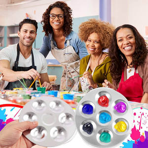 Paleta de Acuarela Metálica Plateada de 6 Compartimentos FOSKA, Resistente, para Artistas, Pintores Profesionales, Amantes de la Pintura, Estudiantes de Arte y Profesores - Product Image 6