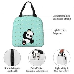 Service POD en gros, 1 pièce MOQ, impression personnalisée, sac à lunch isotherme 22x20x13cm pour enfants, utilisation scolaire - Product Image 4