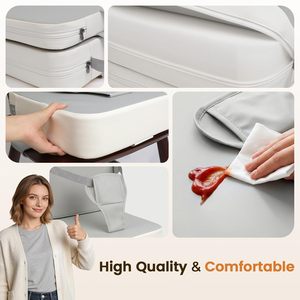 Chaise de cuisine pour enfant <span class=keywords><strong>avec</strong></span> <span class=keywords><strong>dossier</strong></span>, sangles réglables, siège <span class=keywords><strong>rehausseur</strong></span> portable de voyage pour bébé, coussin <span class=keywords><strong>rehausseur</strong></span> en mousse à mémoire de forme - Product Image 3