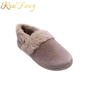Velluto Superiore Faux Fur Fluffy Inverno Caldo Slip On Scarpe Da Casa Pantofole Al Coperto per Le Donne Signore - Product Image 5