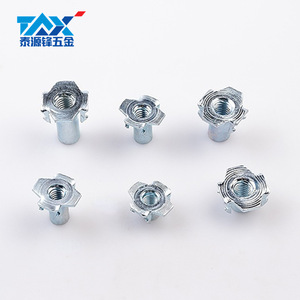 GDTYF Four Prong Nuts M6 Galvanized Carbon Steel For Wood Furniture DIN Standard Partially Threaded - Product Image 3