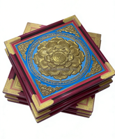 Buddhist Temple Interior Use Aluminum Ceiling Tiles With Brass Foil Finish Modern Classic Design Aluminum Ceiling Panel