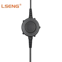 LSENG Geräuschunterdrückendes Kehlkopfmikrofon Walkie-Talkie-Headset, Luftschlauch-Ohrhörer mit Mehrfachstecker für Motorola DP-Serie