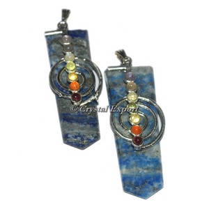 Lapis Lazuli Flat Pencil Pendants - Product Image 1