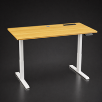 Bureau assis-debout économique en métal à moteur unique, réglable en hauteur sur 2 niveaux, pour le bureau à domicile