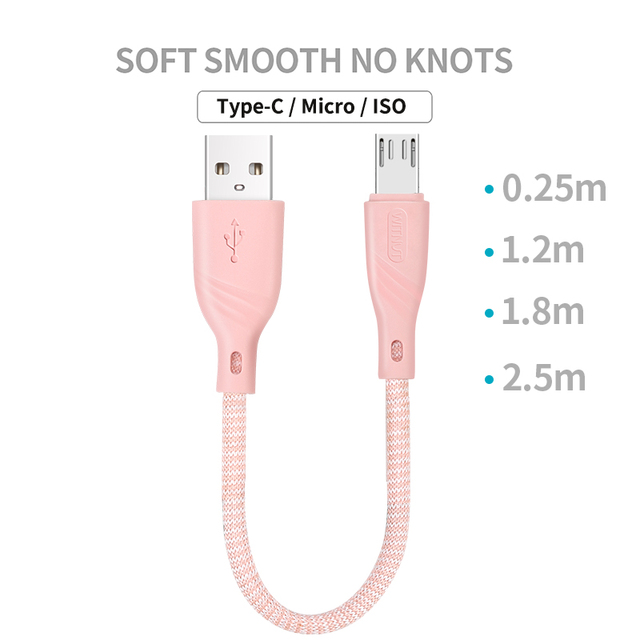 WITNUT 1.8M Micro Usb Cable Micro Usb Cable Braided for Android Charger Phone in Stock