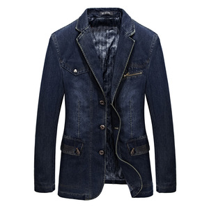 <span class=keywords><strong>Jeans</strong></span> en denim délavé coupe classique, finition antique, veste décontractée en denim pour <span class=keywords><strong>homme</strong></span>, veste de mode - Product Image 3