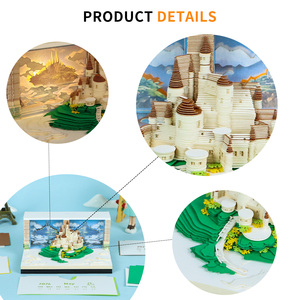 Diorama in Carta Città Sopraelevata, Modello 3D, Artigianato in Carta Tagliata al Laser con Effetto Strappabile, Fogli per Calendario a Cubo con <span class=keywords><strong>Note</strong></span> Adesive, Arte in Carta con Luce - Product Image 5