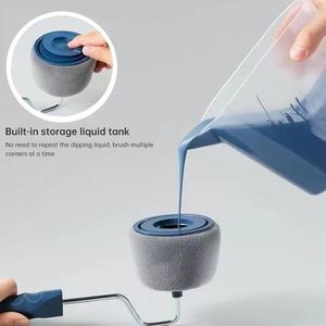 แปรงทาสีแบบลูกกลิ้งติดผนังปรับระดับได้ พร้อมด้ามจับยืดหดได้ สำหรับทาสีอิมัลชั่นและสร้างลวดลายบนผนัง - Product Image 5