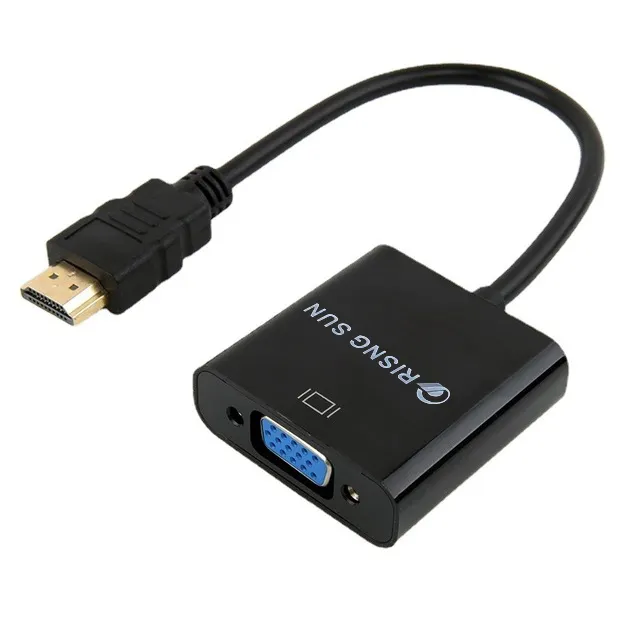 HDMI VGA kablosu en iyi satın almak yüksek kaliteli dönüştürücü adaptörleri ile ses altın kaplama HDMI erkek kadın VGA Kabel