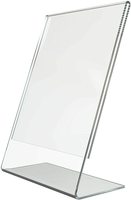Support de menu en acrylique transparent courbé sur mesure de haute qualité, présentoir de bureau en plexiglas pour prospectus, support de signalétique en acrylique