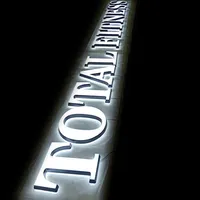 Lettres en relief GFace à haute luminosité, 3D, entièrement éclairées, en acrylique, avec bandes LED, étanches IP65, pour la signalisation des restaurants, des cafés et des intérieurs de voitures