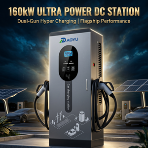 Station de recharge rapide pour véhicules électriques 160 kW certifiée TUV CE, double connecteur CCS1 CCS2 GBT, montage au sol, commerciale, OCPP 1.6J EVSE - Product Image 1