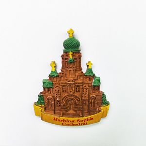 Imán de Resina 3D de la Catedral de Santa Sofía de Harbin, Recuerdo Cultural - Product Image 2