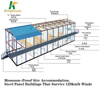 Maison préfabriquée modulaire de type K, portable, fabriquée en Chine, à faible coût, pour chantier, construction préfabriquée, bâtiment modulaire économique, ignifuge