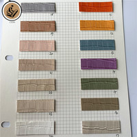 Cuir synthétique PU haut de gamme à motif crocodile gaufré, écologique et recyclé, pour chaussures, sacs et tissus