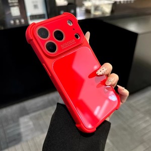 เคสโทรศัพท์แบบกระจกนิรภัยกันรอยขีดข่วนรุ่นใหม่ล่าสุด สีนีออน เงางาม สำหรับ iPhone 13 14 15 16 17 pro max  OEM ฝาหลังแบบกำหนดเองได้ - Product Image 5