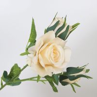 Bouquet de roses artificielles au toucher réel, 5 têtes de roses en soie pour centre de table de mariage, décoration de table à domicile, décoration florale bohème pour mariée
