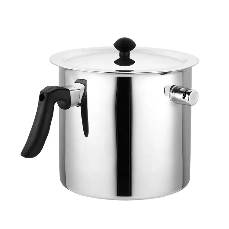 Elegant style cookware stainless steel double wall whistling milk pot cooking pot