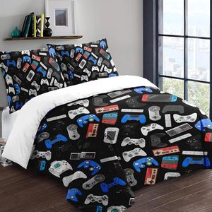 Juego de Fundas de Edredón y Fundas de Almohada de Microfibra con Diseño de Mando de Videojuegos, 200x200cm, 2 Fundas de Almohada de 65x65cm, Ropa de Cama Resistente a la Decoloración para Niños - Product Image 3