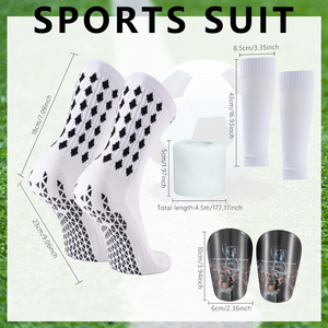 Calcio <span class=keywords><strong>parastinchi</strong></span> per adulti calzini da calcio e Mini <span class=keywords><strong>parastinchi</strong></span> copertura per le gambe Set protezione per adulti calcio antiscivolo calzini sportivi - Product Image 2