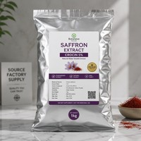 Extrait de Safran Naturel en Poudre, Complément Alimentaire à Base de Plantes, 0,3% Safranal, 5%/10% Crocine, Poudre Fine de Qualité Alimentaire, Double Extraction