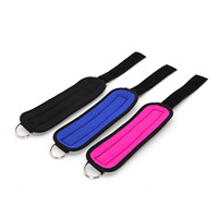 Sangles de cheville personnalisées pour la gym avec sangle Velcro, support de cheville rembourré robuste pour entraînement sur machine à câble
