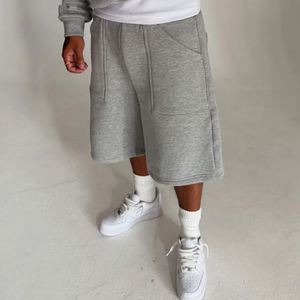 Pantaloncini Sportivi <span class=keywords><strong>Bermuda</strong></span> Larghi Personalizzati da <span class=keywords><strong>Uomo</strong></span>, Shorts da Corsa in Cotone Pesante 22GSM di Alta Qualità - Product Image 3
