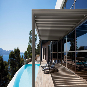 Taille personnalisée 5x4 4x3 6x4 6x4 6x3 3x3 3x4 6x4m 3x6m 4x3m Gazebo bioclimatique en <span class=keywords><strong>aluminium</strong></span> <span class=keywords><strong>Pergola</strong></span> motorisée d'extérieur - Product Image 4