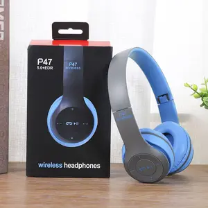 OEM çok renkli ayarlanabilir Audifonos oyun kulaklığı Handsfree P47 kablosuz mikrofonlu kulaklıklar