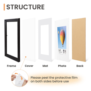 Nouvel ensemble de cadres <span class=keywords><strong>photo</strong></span> modernes en MDF en bois, avec passe-partouts, pour affichage sur table et mur, type boîte à ombre, vente en gros 2026 - Product Image 4
