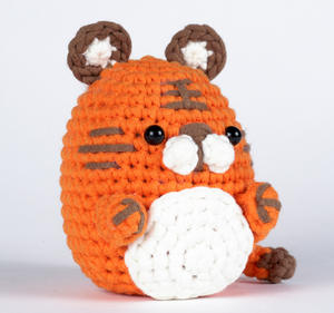 Soporte de personalización Animal Crochet <span class=keywords><strong>Kit</strong></span> de ganchillo para principiantes Mini Tigre Crochet Starter <span class=keywords><strong>Kit</strong></span> con video - Product Image 2