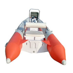 (ce) Bateaux pneumatiques à grande vitesse en PVC de 14 pieds, catamarans de pêche à coque rigide en fibre de verre à vendre - Product Image 6