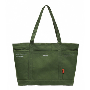 Bolso organizador de momias duradero con múltiples ranuras y logotipo personalizado, bolsos de trabajo informales sencillos y grandes para mujer, bolso de mano de lona con cremallera - Product Image 6