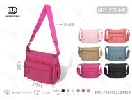 Borsa a Tracolla da Donna in Tessuto Lavato con Chiusura a Zip, Monocolore, per Uso Quotidiano, Adatta a Tutte le Stagioni - Product Image 1